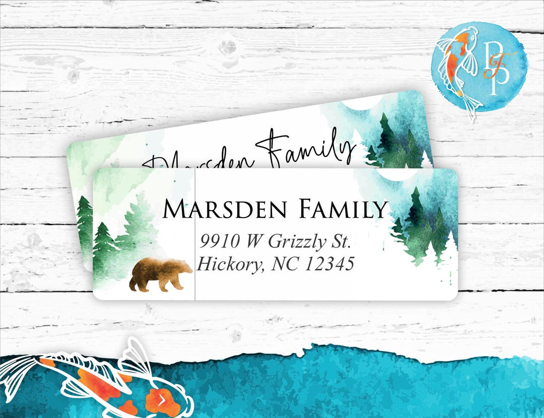 Rustic Address Labels | Personalized Return Address Labels, Mountain ...