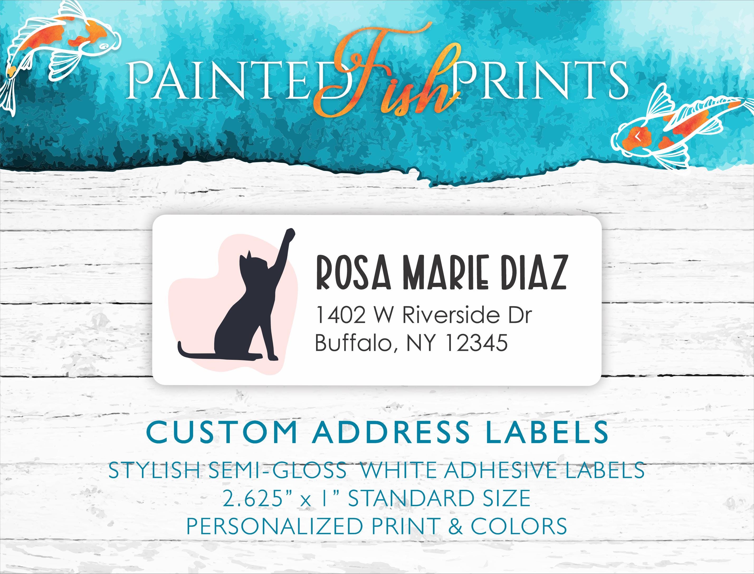 Cute Cat Address Labels | Personalized Return Address Labels, Kitty ...