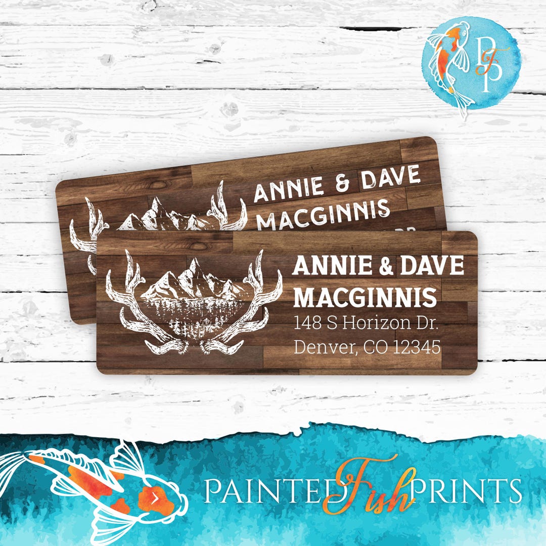 Rustic Address Labels | Personalized Return Address Labels, Mountain ...