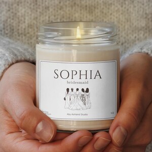 Custom Bridesmaid Proposal Candle: Personalized Soy Wax Gift