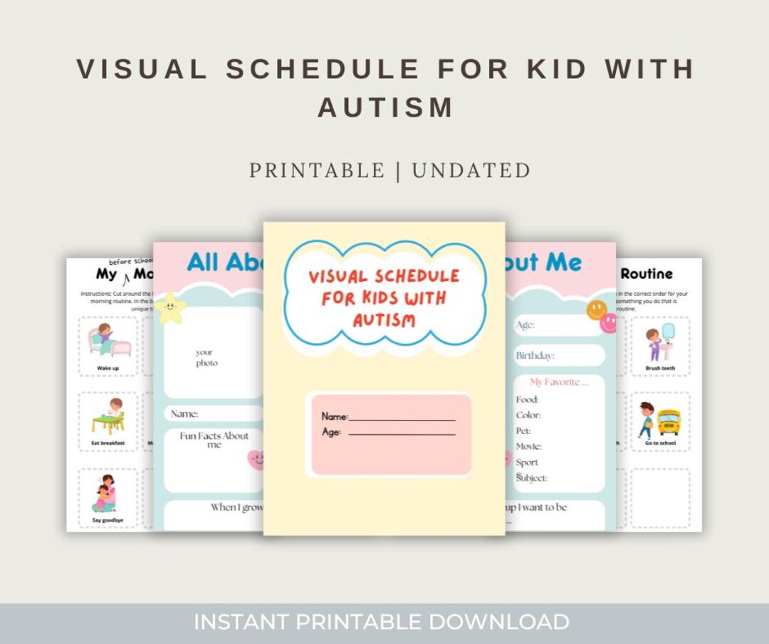 Laminated Visual Schedule for Kids | Autism Daily Routine Chart | Gift ...