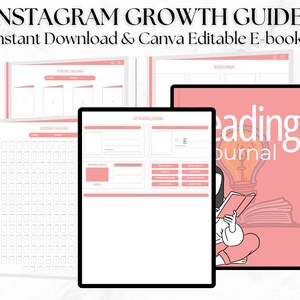 A3 Reading Journal Print | Book Tracker & Review Log | Aesthetic Reading Log for Book Lovers | Literary Planner and Journal Page