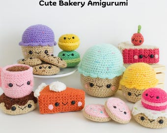 Bakery Amigurumi Crochet Pattern PDF — Cookies, Cupcakes, Donut, Macaron, Mug & Pie | Beginner-Friendly | Instant Download