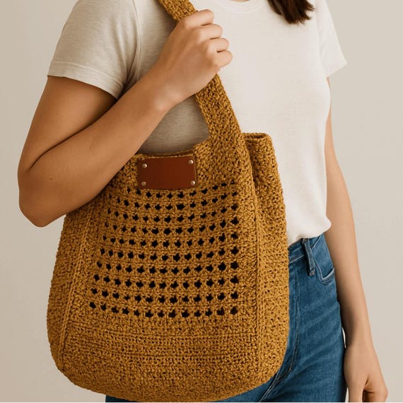 Bolso Playero Crochet Patrones Guía De Bolso De Rafia A Crochet
