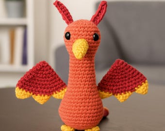 Phoenix Amigurumi PDF Pattern | Mythical Fire Plush Tutorial