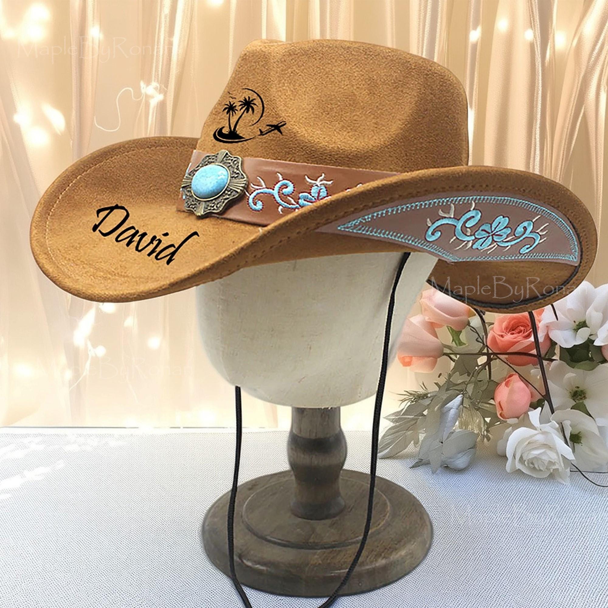 Turquoise Felt Cowboy Hat - Etsy display picture 1