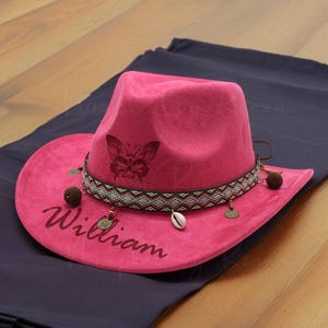 Custom Unisex Cowboy Hats, Cowboy Hats With Names, Wide Brim Hats, Engraved Wide Brim Hats, Wedding Hats, Party Hats, Holiday Hats
