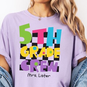 CUSTOM 5th Grade Shirt, Fifth Grade Teacher T Shirt, Personalized Teacher Team Shirts Gift for Teacher, 5th Grade Team TShirt, 5th Grade Tee