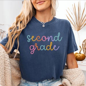 2nd Grade Teacher Shirt, Comfort Colors Teacher T Shirt, Back to School Gift for Teacher, Second Grade Shirt, 2nd Grade Tshirt, Teacher Gift