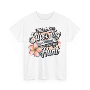 Plumeria Silver Tag T-Shirt
