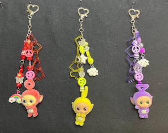 Teletubbies Bag Charms Key Chains, Key Rings, great for a rear view mirror