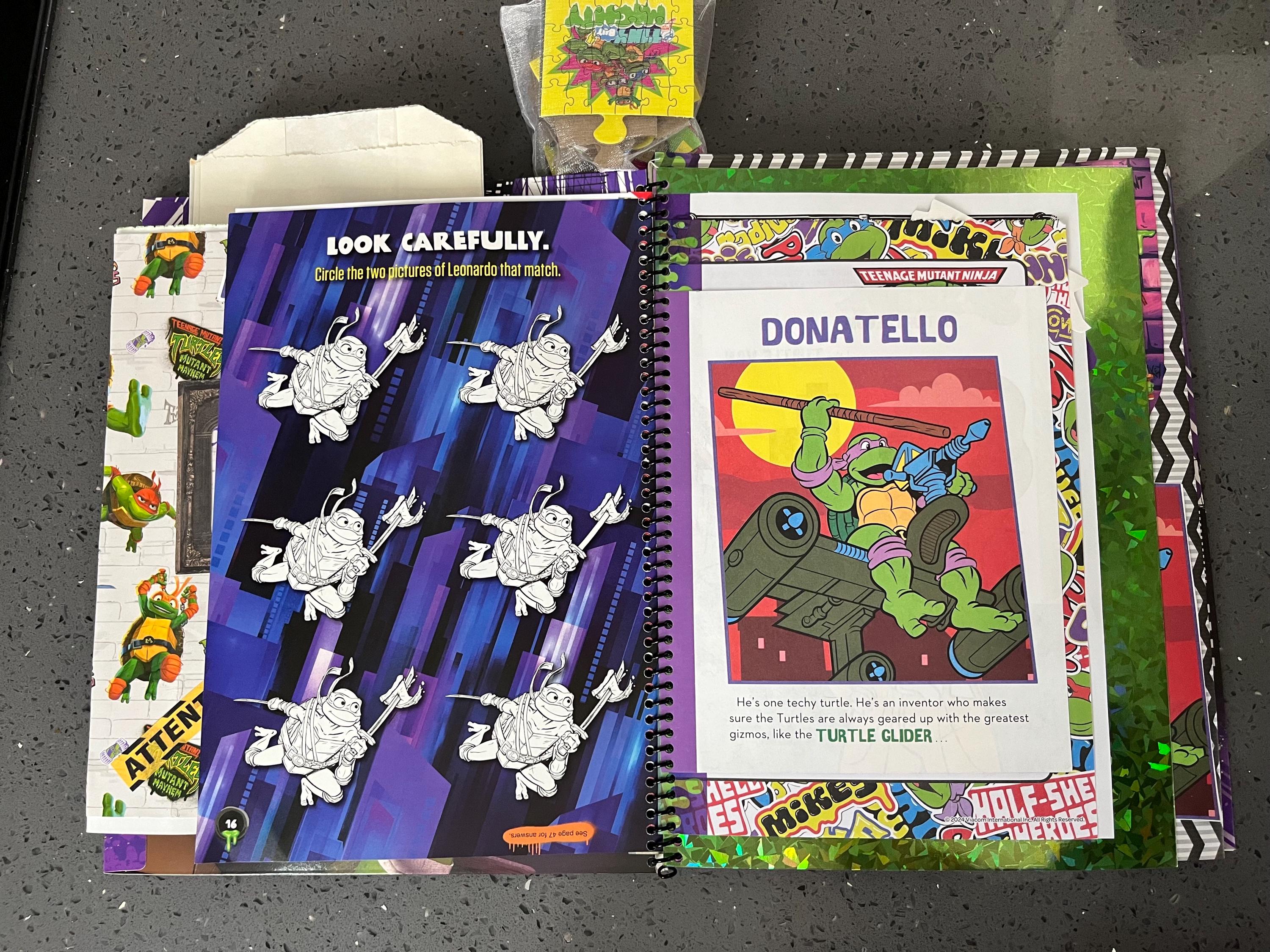 Journal Tmnt TMNT Donatello Junk Journal Kids Activity Coloring Book-teenage Mutant ...