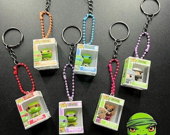 Teenage Mutant Ninja Turtle (TMNT) Funko Bitty Pop Keychains 4-6