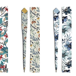 FLEURS : Stylo en papier + marque-page éco-responsable fait main et fabriqué en France.