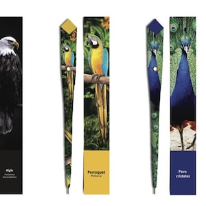 ANIMAUX 1  : Stylo en papier + marque-page éco-responsable fait main et fabriqué en France.