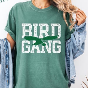 Bird Gang Comfort Colors T-Shirt, Philadelphia Eagles Fan Comfort Color T-Shirt, Vintage Football Shirt, Philly Game Day Outfit