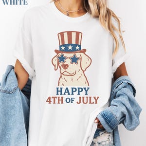 Chemise pour chien couleurs confort, chemise 4 juillet, chemise USA, chemise western, chemise 4 juillet, chemise drapeau américain, chemise Amérique, t-shirt vintage
