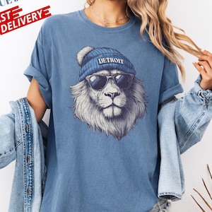 Detroit Lion Shirt, Sublimated NFL Game Day Shirt, Unisex Football Fan Apparel, Fall Tailgate Gear,  Cool Lion Football Tee, Detroit Fan Tee