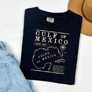Camisa Comfort Colors® Golfo de México, camisa estadounidense Golfo de México, camisa Costa del Golfo Texas Alabama Mississippi Florida Beach, camisa patriótica