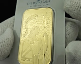 100g Gold Bar Britannia The Royal Mint Bar