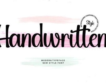 Fuentes manuscritas, fuentes para manualidades, fuentes para Cricut, letras y números escritos a mano, descarga instantánea