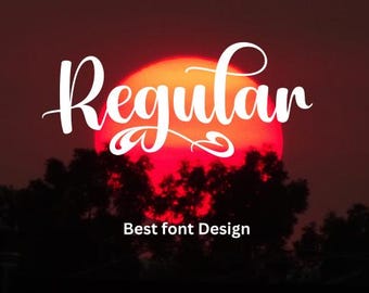 Regular Font | Modern Clean Sans Serif Typeface | Minimalist Font for Logos, Branding & Designs