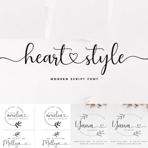 Madelyn Heart Schriftart, kursive Schriftart | OTF, ttf | Schriften procreate, Cricut-Schriften, kommerzielle Nutzung, Schriften mit Schweif, Schriften mit Herzen