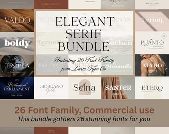 26 in 1 Unique & Classy Modern Font Bundle - Font Bundle, Elegant Font, Luxury Font, Logo Font, Wedding Font, Canva Font