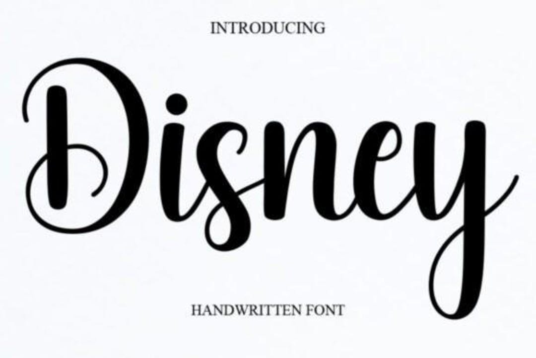 Disney Font Script OTF SVG Cricut Cut Files Canva | Disney Clipart ...