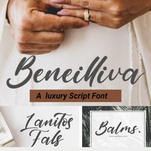 Font Bundle Elegant Handwritten Script Font Calligraphy Fonts for Cricut Templett Canva Font SVG Commercial Use Fonts Bridal Digital