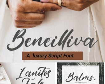 Font Bundle Elegant Handwritten Script Font Calligraphy Fonts for Cricut Templett Canva Font SVG Commercial Use Fonts Bridal Digital