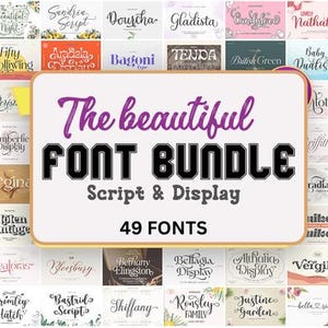 Font Bundle - Cute Fonts, Fonts for Cricut, Cricut Font Bundle, Script Fonts, Procreate Fonts, Goodnotes Fonts, Canva Fonts, KA Fonts
