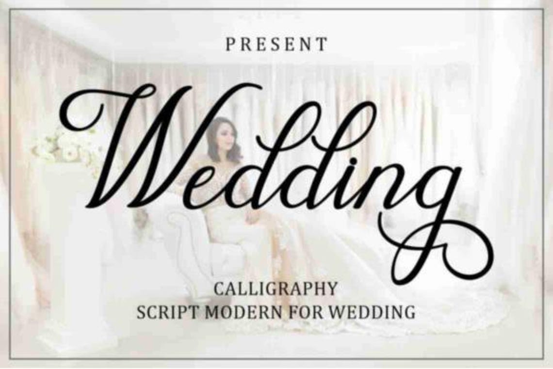Wedding Font Bundle Elegant Handwritten Script Font Calligraphy Fonts ...
