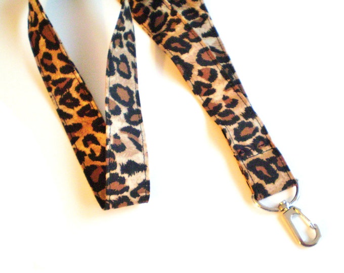 Leopard Fabric Lanyard Leopard ID Badge Holder Animal Print - Etsy