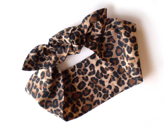 Leopard Head Scarf, Cheetah Head Scarf, Leopard Head Wrap, Cheetah Head