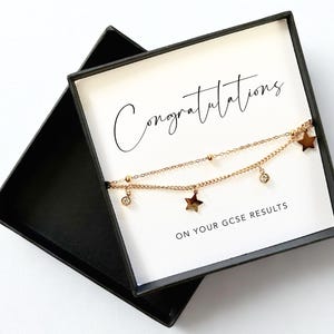 Tarjeta y pulsera "Lo hiciste", tarjeta, regalo de logro por aprobar un examen, examen GCSE, ascenso, nuevo trabajo, GCSE, tarjeta de felicitación, regalo