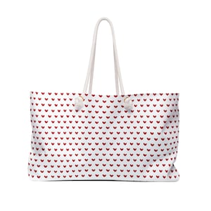 Herz Muster Picknick Weekender Tasche - Große Reisetasche, Picknick Strandtasche, Overnight Carryall, Geschenk für Sie