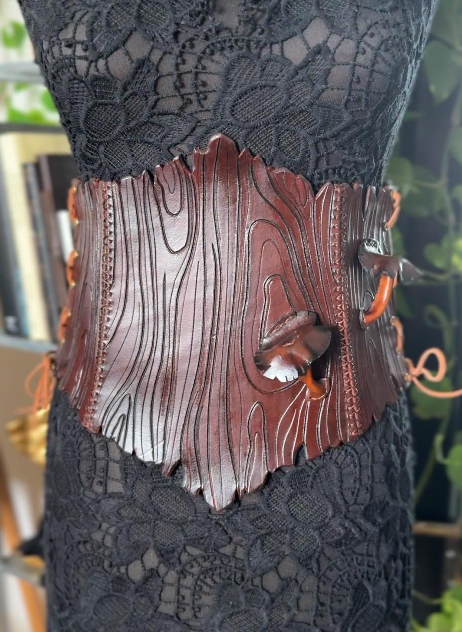 Leather Druid Tree Bark Corset - Made to Order - Etsy