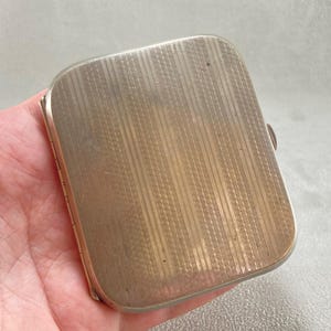 Vintage German Cigarette Case – Kraft Alpacca – 1930s–1950s Nickel Silver – KK Mark – Art Deco Metal Gift for Him