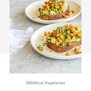 Plan de repas végétarien (2 500 kcal)