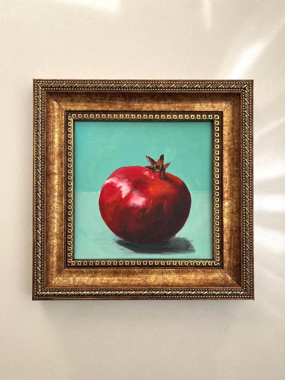 油絵(ザクロ) 油絵ザクロ ザクロ 絵画 ザクロ 絵の通販