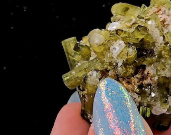 Gemmy Green Tourmaline Cluster from Brandberg Mountains Namibia
