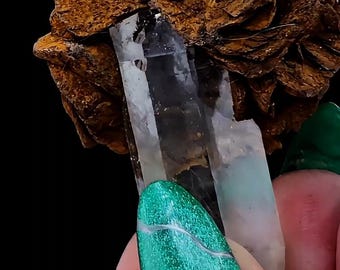 Rare Siderite Capped Colombian Quartz Specimen from Santander