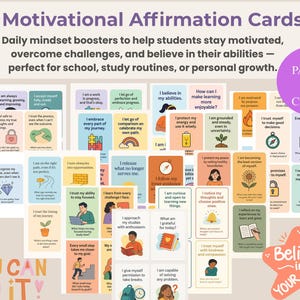 108 Affirmationskarten druckbar, Affirmationskarten digital, Vision Board Printables, Affirmationskarten Deck, positive Affirmationskarten Pdf