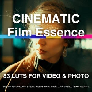 83 Film Essence LUTs Bundle — Filmreifes Color Grading für Videos, Fotos und Reels | Vintage, Stimmungsvolle und Analoge Filter (.CUBE Dateien)