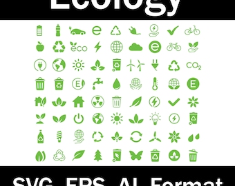 Icone di energia verde: file vettoriali SVG EPS AI di Eco Ecology