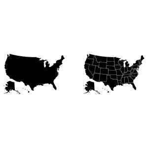 USA Map Vector Pack – United States Blank and State Outline Maps SVG, EPS, ai Files | Geography, Education, Travel, and Digital Design