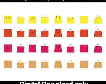 Shopping Bag SVG, Retail Icon Set, Boutique Vector, Sale Clipart, Gift Bag EPS AI, Digital Download