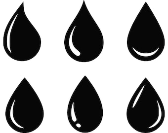 Water Drop Icons Vector Pack: Plumbing & Eco Logos (SVG, EPS, AI Files)