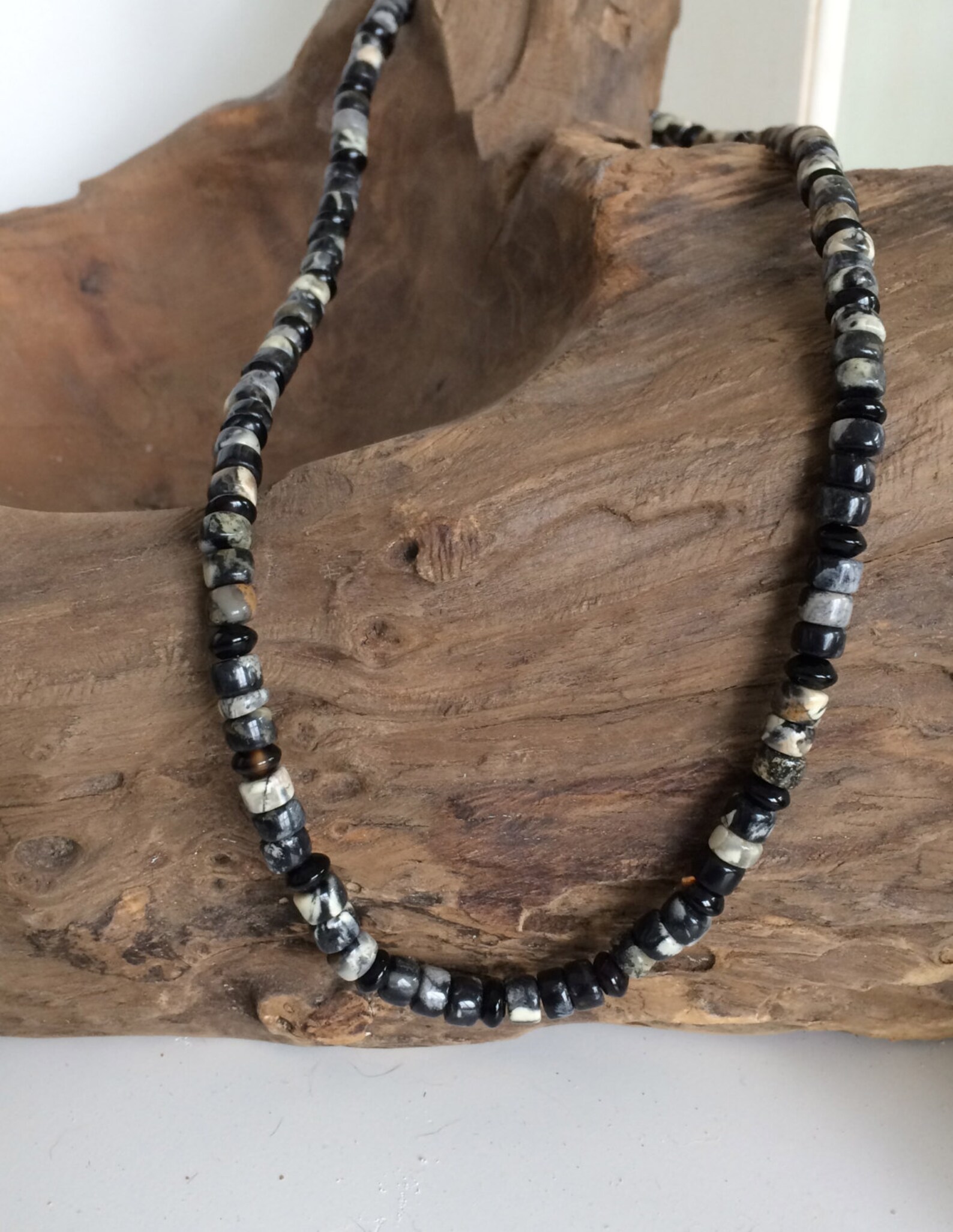 Men's Necklace Unisex Necklace Stone Necklace Silverleaf Etsy